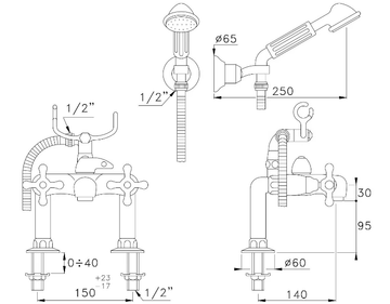 ROMA 3267RG305/6 - Bathtub tap / shower tap by RUBINETTERIE STELLA - view 3